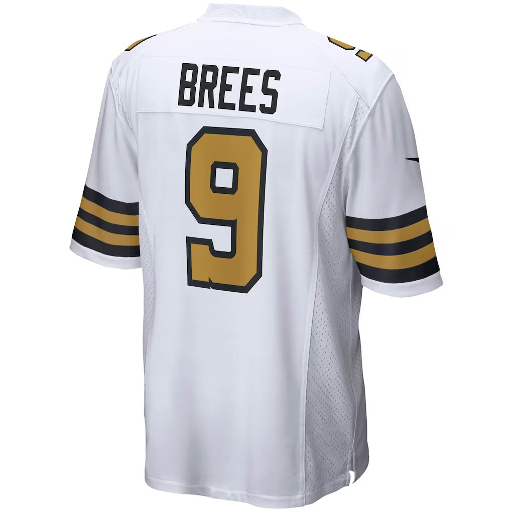 Friene NO.Saints #9 Drew Brees White Alternate Game Stitched Jerseys