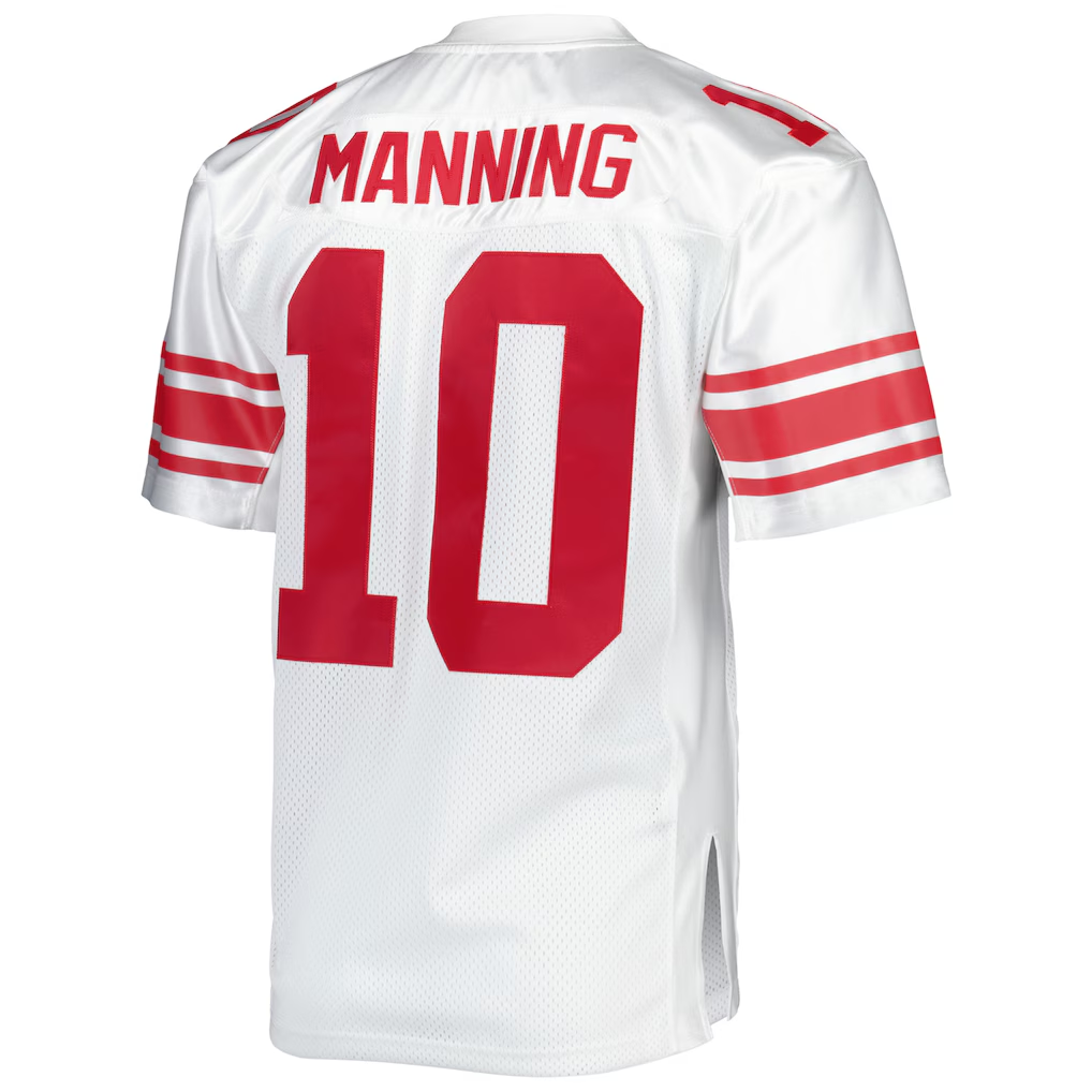 Friene NY.Giants 2007 #10 Eli Manning Mitchell & Ness White Authentic Throwback Retired Player Puhic Stitched Jerseys