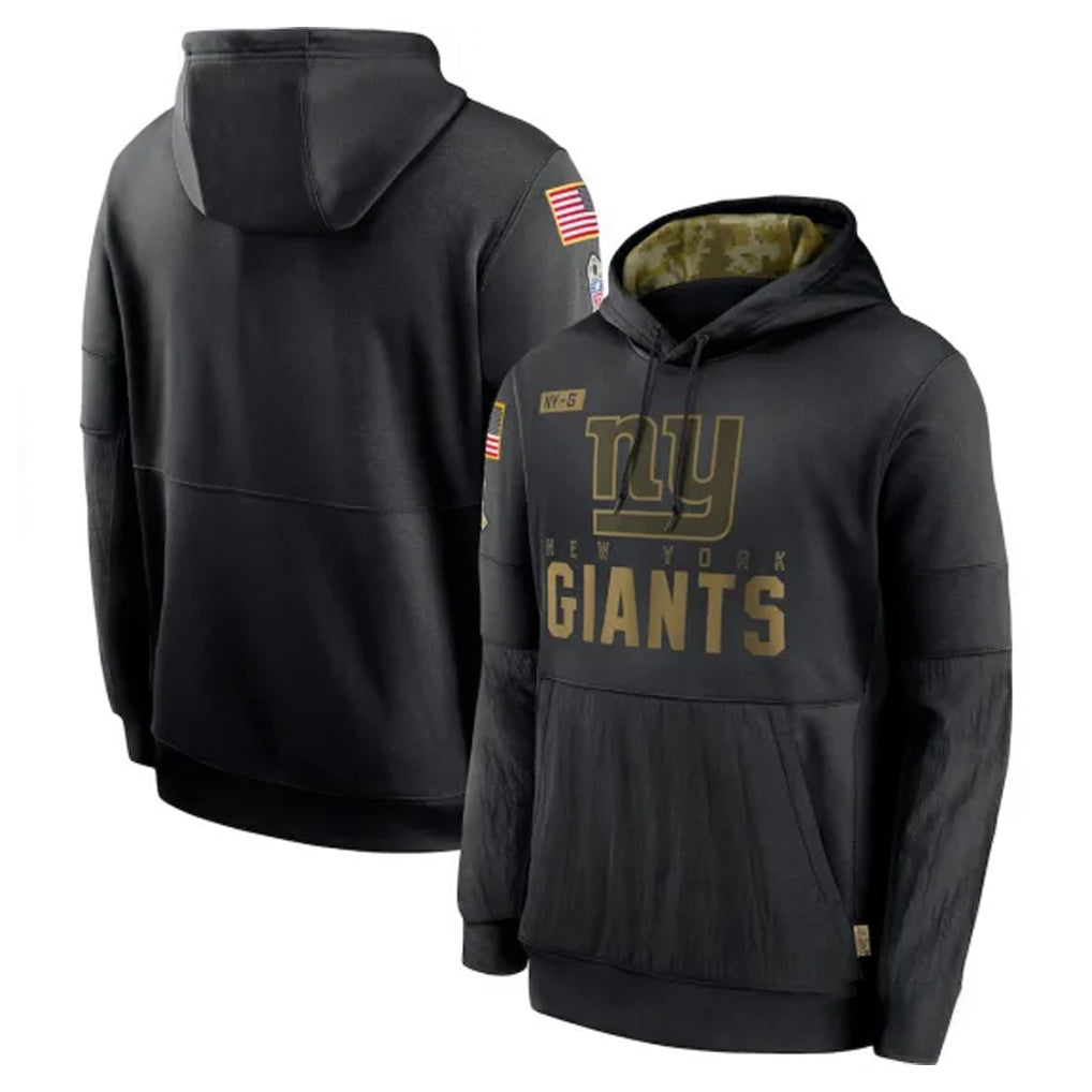 Friene NY.Giants Black Salute to Service Hoodies Limited Game Blank Player Stitched Jerseys