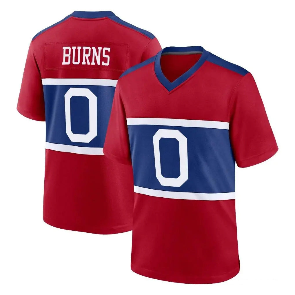 Friene NY.Giants #0 Brian Burns Player Red Century Home Game Stitched Jerseys