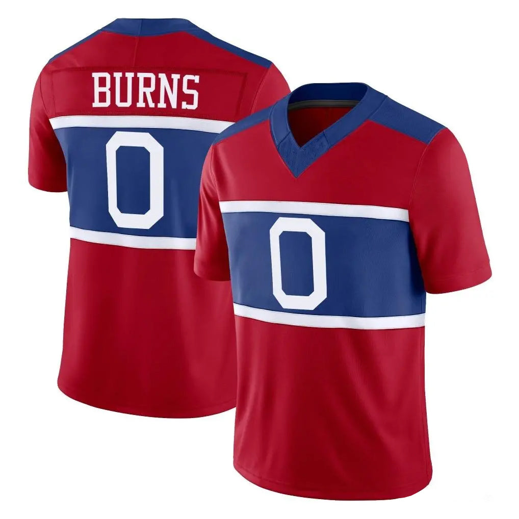 Friene NY.Giants #0 Brian Burns Player Red Century Vapor F.U.S.E. Home Game Stitched Jerseys