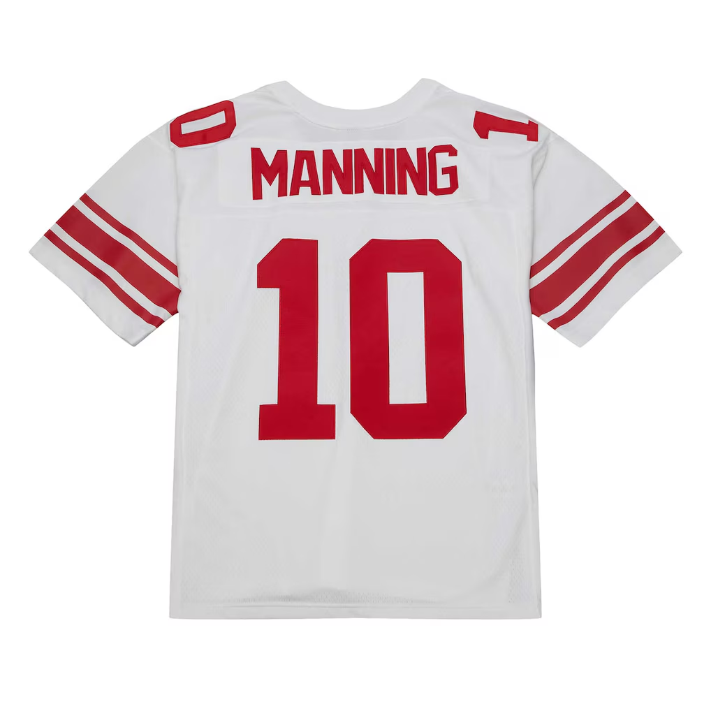 Friene NY.Giants #10 Eli Manning Mitchell & Ness White Legacy Replica Puhic Stitched Jerseys