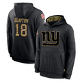 Friene NY.Giants #18 Darius Slayton Player Black Salute to Service Hoodies Limited Game Stitched Jerseys