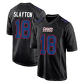 Friene NY.Giants #18 Darius Slayton Player Carbon Fashion Limited Home Game Stitched Jerseys