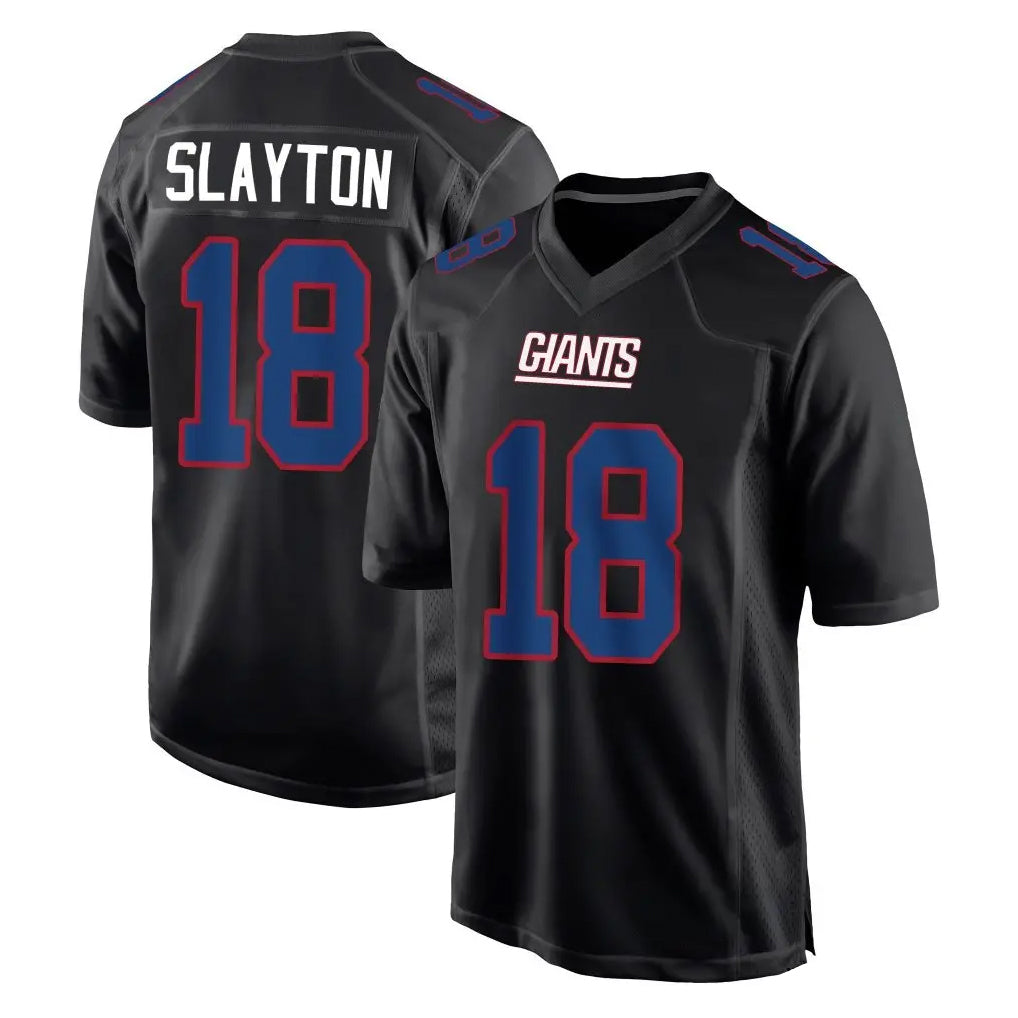 Friene NY.Giants #18 Darius Slayton Player Carbon Fashion Limited Home Game Stitched Jerseys