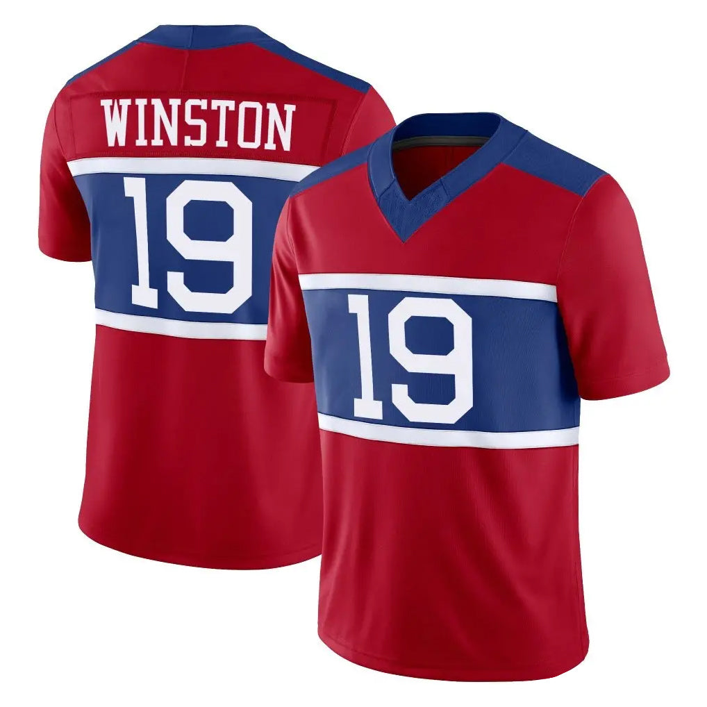 Friene NY.Giants #19 Jameis Winston Player Red Century Vapor F.U.S.E. Home Game Stitched Jerseys