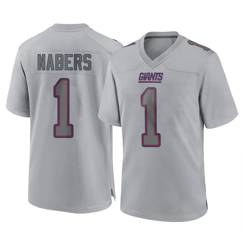 Friene NY.Giants #1 Malik Nabers Player Gray Atmosphere Fashion Limited Game Stitched Jerseys