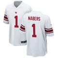 Friene NY.Giants #1 Malik Nabers Player White Game Stitched Jerseys
