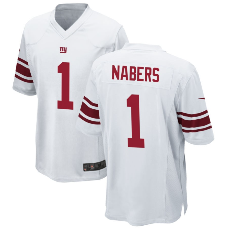 Friene NY.Giants #1 Malik Nabers Player White Game Stitched Jerseys
