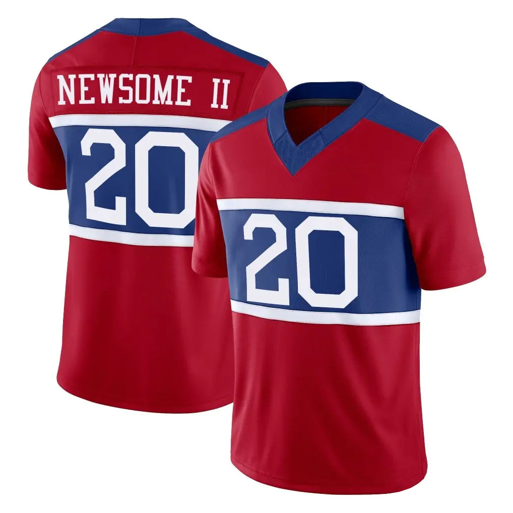 Friene NY.Giants #20 Greg Newsome II Player Red Century Vapor F.U.S.E. Home Game Stitched Jerseys