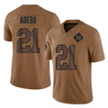 Friene NY.Giants #21 Paulson Adebo Player Brown Salute To Service Limited Stitched Jerseys