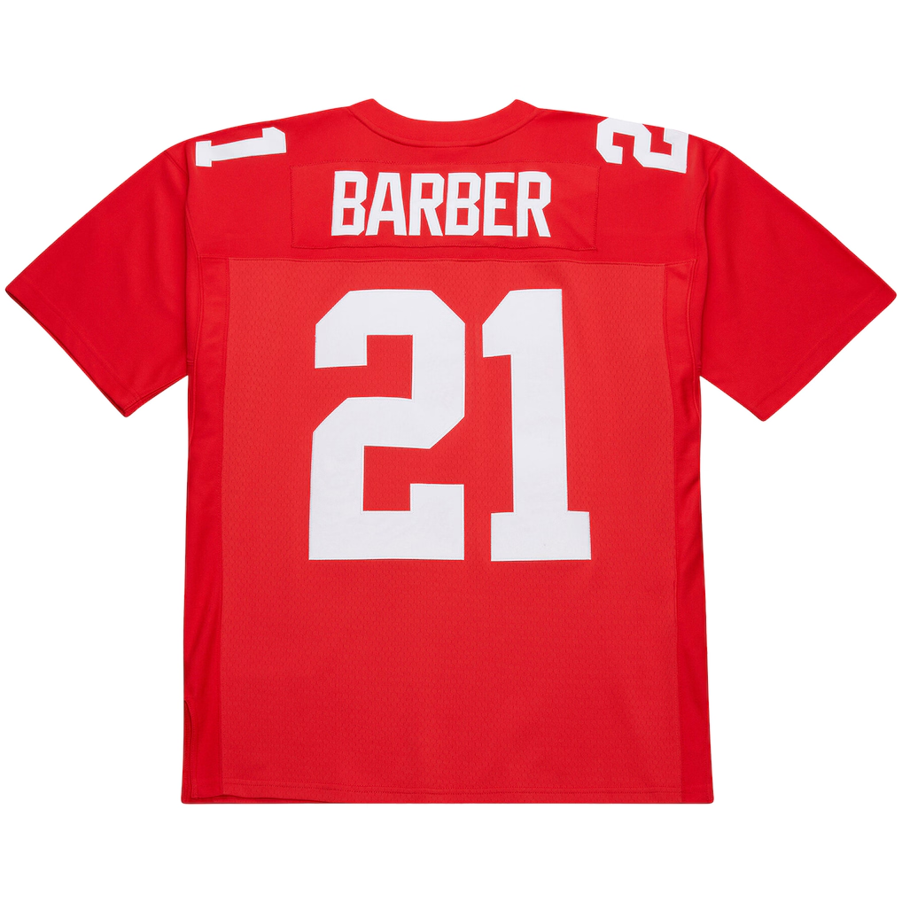 Friene NY.Giants #21 Tiki Barber Mitchell & Ness Red 2004 Legacy Replica Puhic Stitched Jerseys