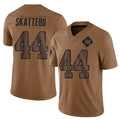 Friene NY.Giants #44 Cam Skattebo Player Brown Salute To Service Limited Stitched Jerseys