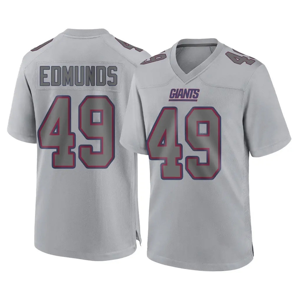 Friene NY.Giants #49 Tremaine Edmunds Player Gray Atmosphere Fashion Limited Game Stitched Jerseys