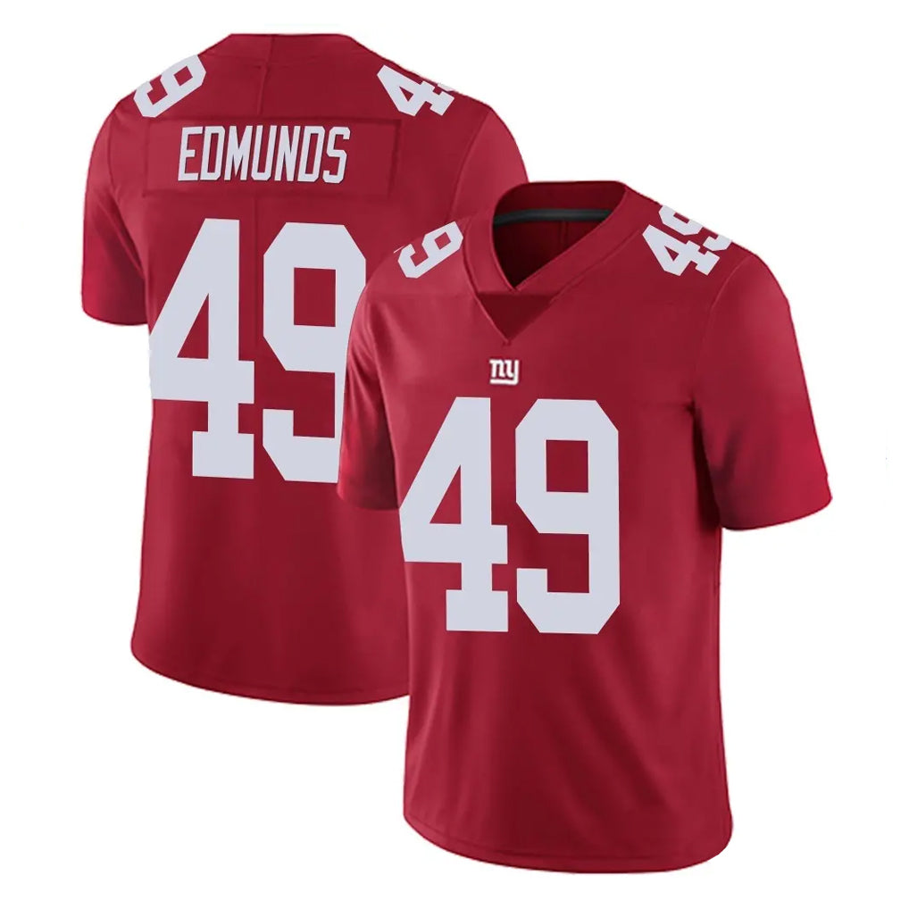 Friene NY.Giants #49 Tremaine Edmunds Player Red Limited Vapor Untouchable Home Game Stitched Jerseys
