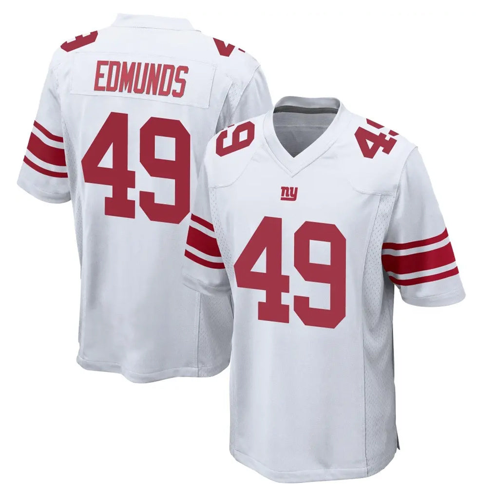 Friene NY.Giants #49 Tremaine Edmunds Player White Home Game Stitched Jerseys
