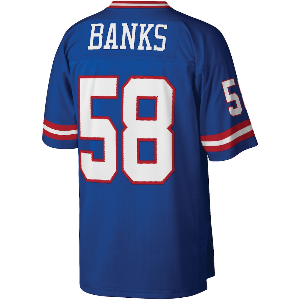 Friene NY.Giants #58 Carl Banks Mitchell & Ness Royal Legacy Replica Stitched Jerseys