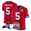 Friene NY.Giants #5 Kayvon Thibodeaux Player Red 100th Season & State Patch Vapor Limited Home Game Stitched Jerseys