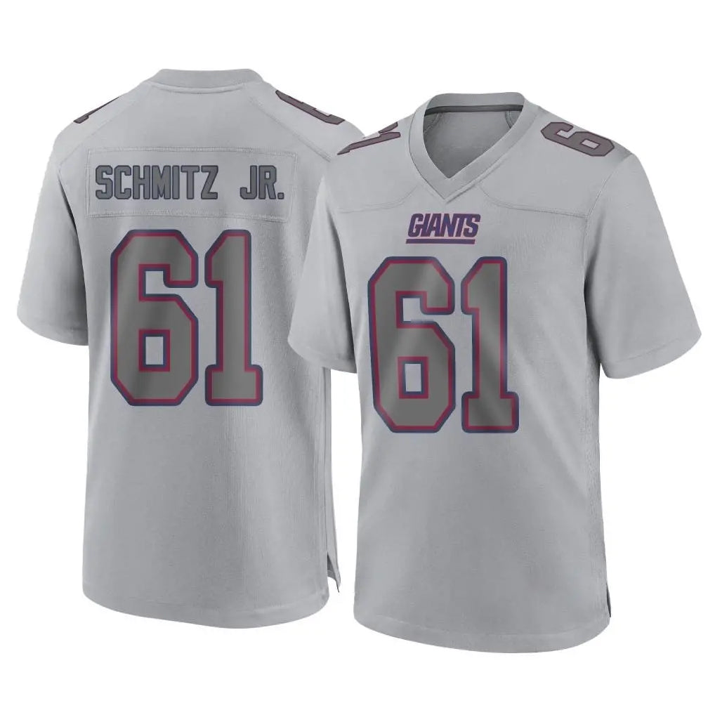 Friene NY.Giants #61 John Michael Schmitz Jr. Player Gray Atmosphere Fashion Limited Game Stitched Jerseys