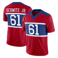 Friene NY.Giants #61 John Michael Schmitz Jr. Player Red Century Vapor F.U.S.E. Home Game Stitched Jerseys