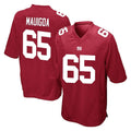 Friene NY.Giants #65 Francis Mauigoa Player Red Home Game Stitched Jerseys