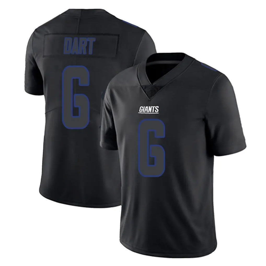 Friene NY.Giants #6 Jaxson Dart Player Black Impact Limited Home Game Stitched Jerseys