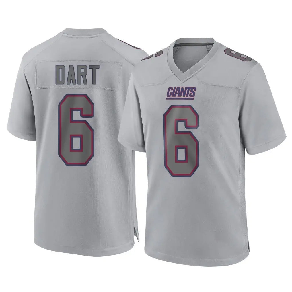 Friene NY.Giants #6 Jaxson Dart Player Gray Atmosphere Fashion Limited Game Stitched Jerseys