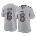Friene NY.Giants #6 Jaxson Dart Player Gray Atmosphere Fashion Limited Game Stitched Jerseys