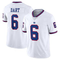 Friene NY.Giants #6 Jaxson Dart Player White Color Rush Home Game Stitched Jerseys