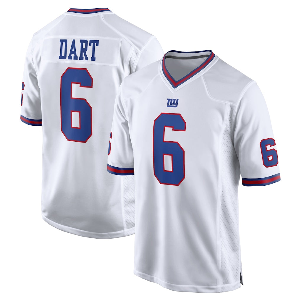 Friene NY.Giants #6 Jaxson Dart Player White Game Home Stitched Jerseys