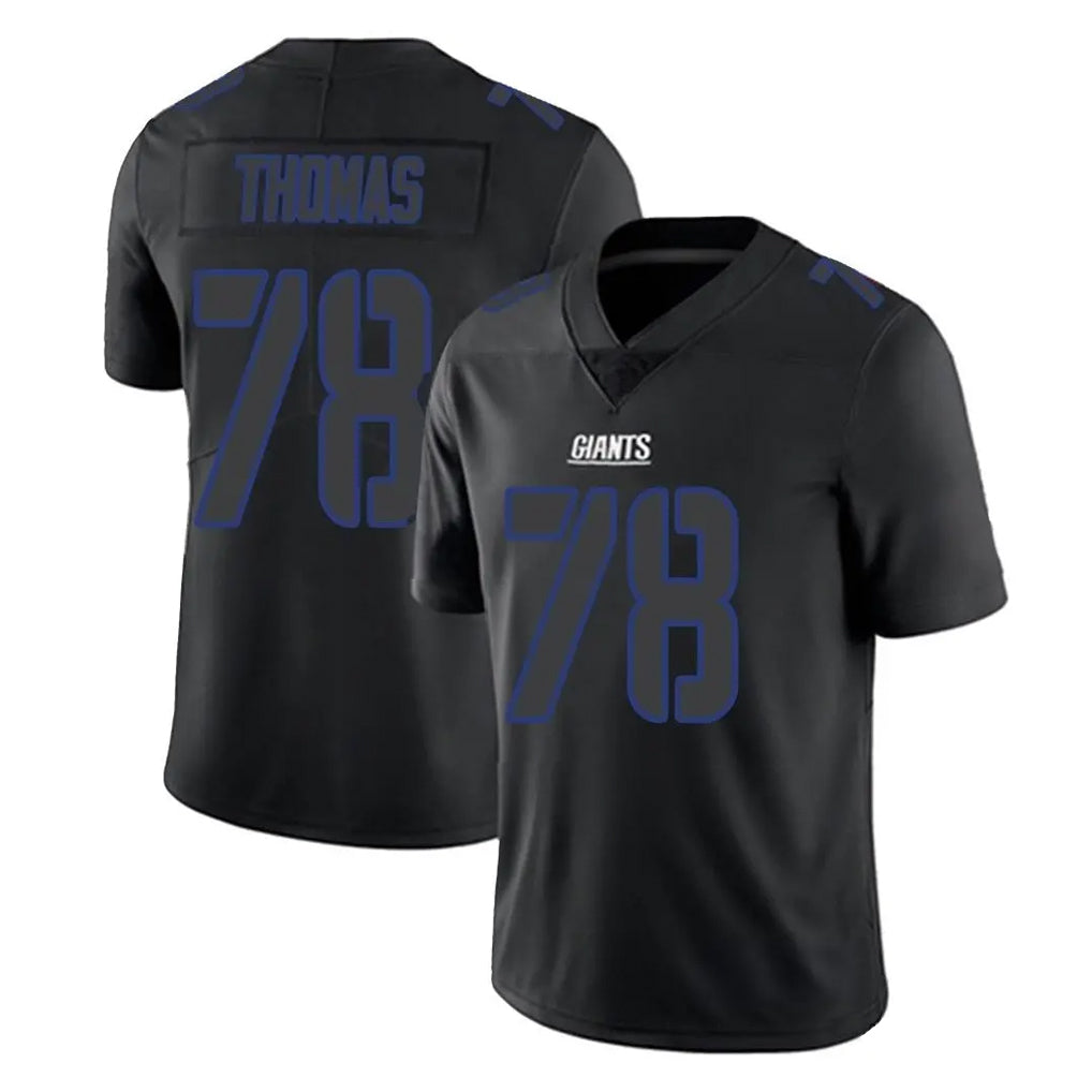 Friene NY.Giants #78 Andrew Thomas Player Black Impact Limited Home Game Stitched Jerseys