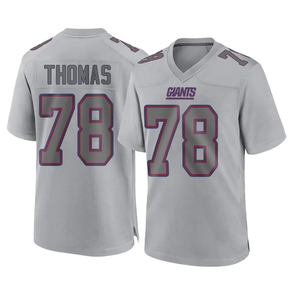 Friene NY.Giants #78 Andrew Thomas Player Gray Atmosphere Fashion Limited Game Stitched Jerseys