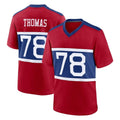 Friene NY.Giants #78 Andrew Thomas Player Red Century Home Game Stitched Jerseys