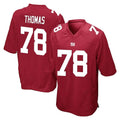 Friene NY.Giants #78 Andrew Thomas Player Red Home Game Stitched Jerseys