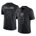 Friene NY.Giants #8 Jevon Holland Player Black Limited Reflective Home Game Stitched Jerseys