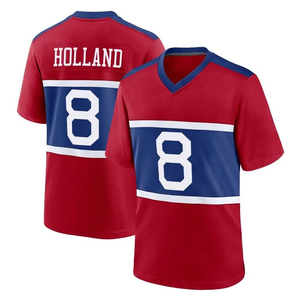 Friene NY.Giants #8 Jevon Holland Player Red Century Home Game Stitched Jerseys