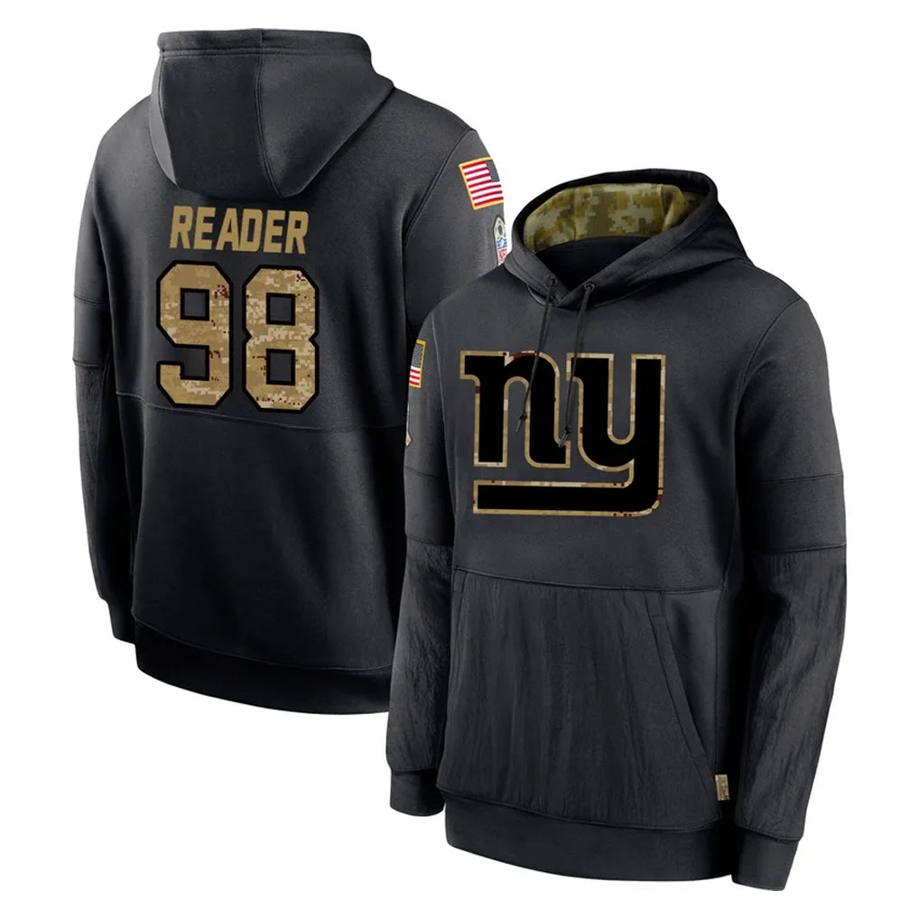 Friene NY.Giants #98 DJ Reader Player Black Salute to Service Hoodies Limited Game Stitched Jerseys