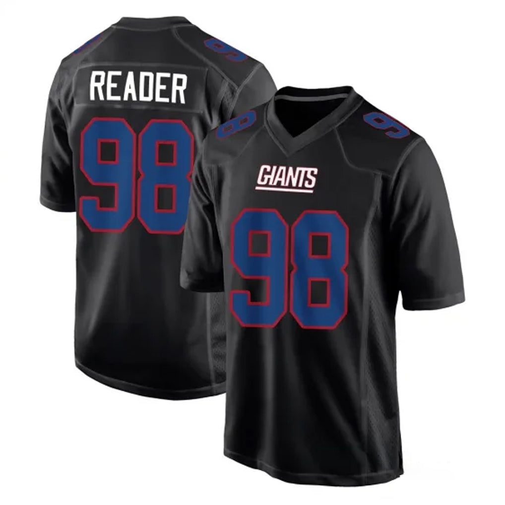 Friene NY.Giants #98 DJ Reader Player Carbon Fashion Limited Home Game Stitched Jerseys