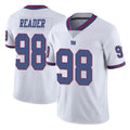 Friene NY.Giants #98 DJ Reader Player White Color Rush Home Game Stitched Jerseys