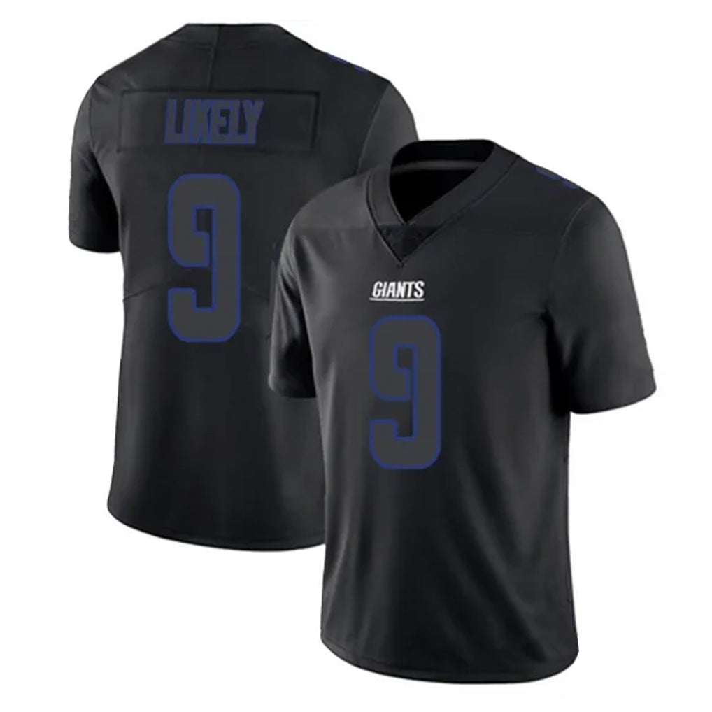 Friene NY.Giants #9 Lsaiah Likely Player Black Impact Limited Home Game Stitched Jerseys