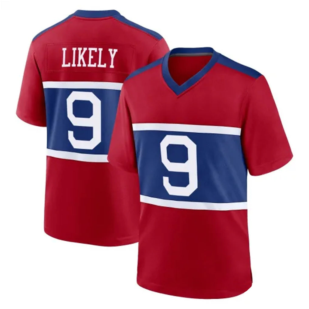 Friene NY.Giants #9 Lsaiah Likely Player Red Century Home Game Stitched Jerseys