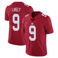 Friene NY.Giants #9 Lsaiah Likely Player Red Limited Vapor Untouchable Home Game Stitched Jerseys