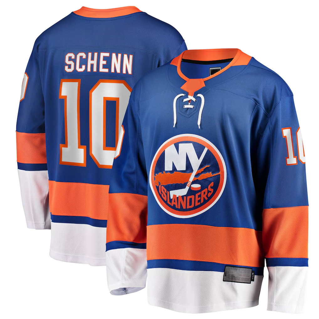 Friene NY.Islanders #10 Brayden Schenn Blue Home Breakaway Jerseys