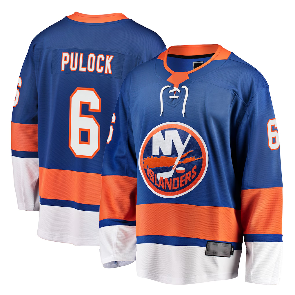 Friene NY.Islanders #6 Ryan Pulock Royal Breakaway Player Jerseys