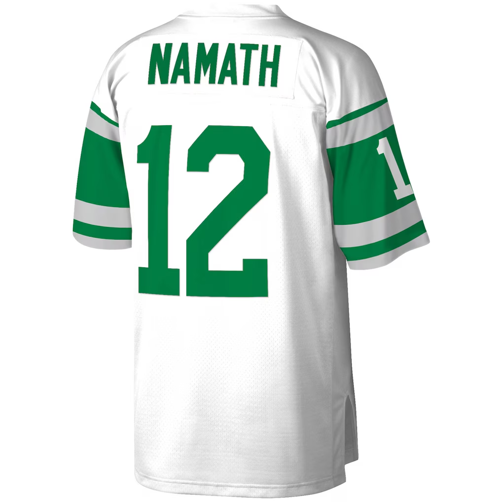 Friene NY.Jets #12 Joe Namath Mitchell & Ness White Legacy Replica Stitched Jerseys