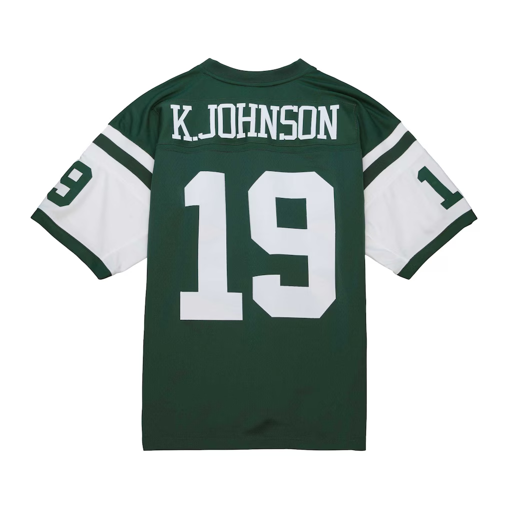Friene NY.Jets #19 Keyshawn Johnson Mitchell & Ness Green Legacy Replica Stitched Jerseys
