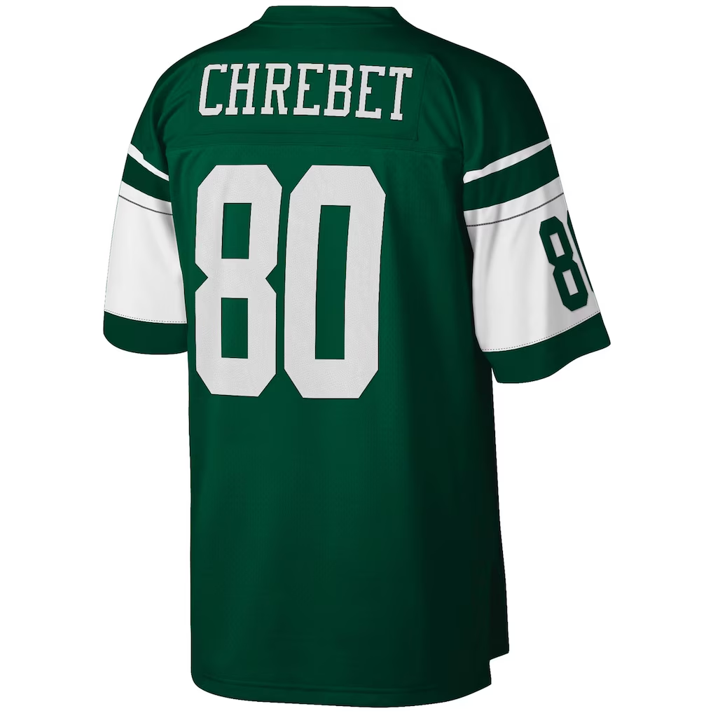 Friene NY.Jets  #80 Wayne Chrebet Mitchell & Ness Green Legacy Replica Stitched Jerseys