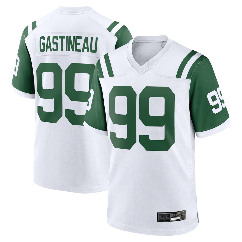 Friene NY.Jets #99 Mark Gastineau White Retired Player Alternate Game Stitched Jerseys