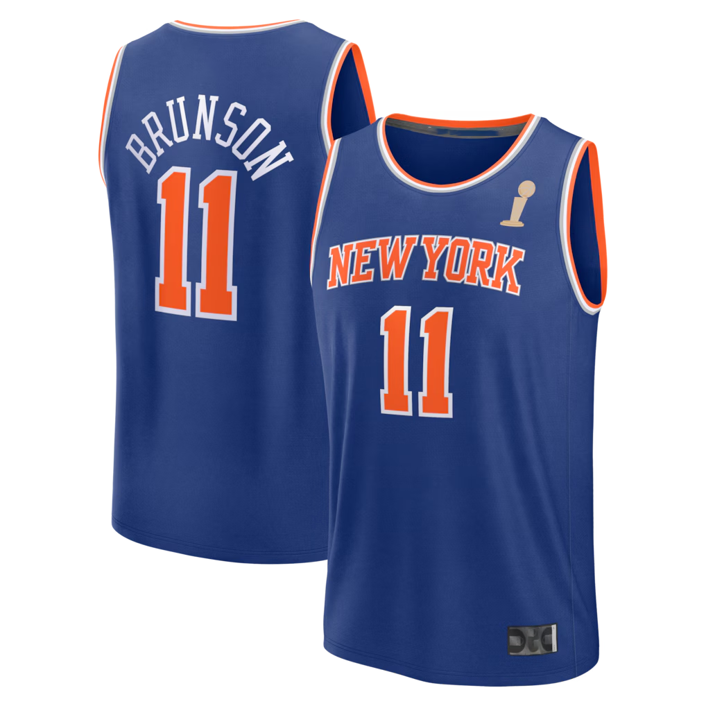 Friene NY.Knicks #11 Jalen Brunson Blue 2026 Finals Champions Fast Break Jersey - Icon Edition