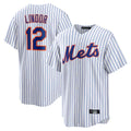 Friene NY.Mets #12 Francisco Lindor Player White Home Game Stitched Jerseys